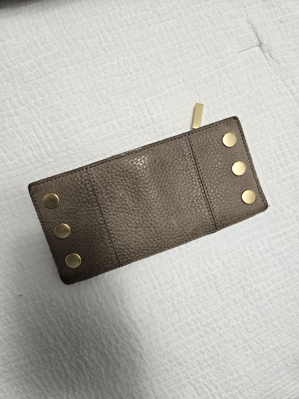 Hammitt Taupe Leather Crossbody Bag with Gold Studs And Wallet Set - Picture 10 of 10